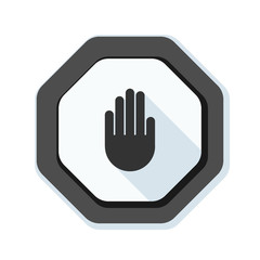 Obraz premium Hand Block ADS sign illustration