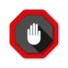 Hand Block ADS sign illustration