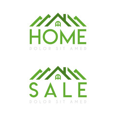 cheap residential Green home eco-friendly Logo ready to sell. Cozy home logo ready to sell
