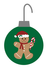 Merry Christmas Gingerbread Ornament