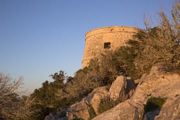 Fototapeta na wymiar Savinar or Pirata Tower; Ibiza