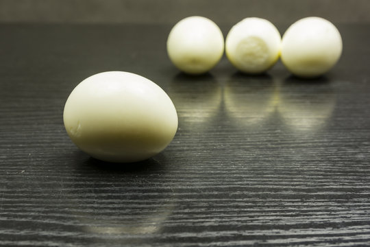 Boiled chicken egg.
