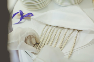 Catering service. Restaurant table with food. Huge amount of food on the table. Plates of food....