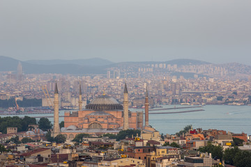 Magnificent istanbul city, historical peninsula , Fatih mosque , Sultan Ahmed mosque ,  Suleymaniye...