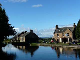 Fototapeta premium Canal Basin, Linlithgow, Scotland.