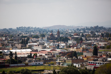 Fototapeta na wymiar View of Acatepec city in Mexico