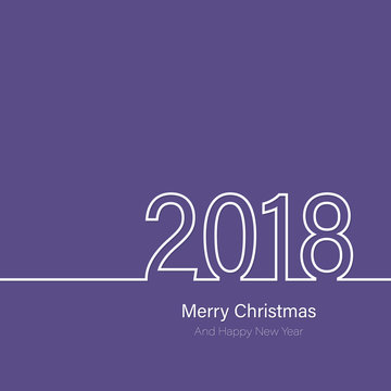 Happy new year 2018 theme. for greeting card, flyer, invitation, poster, brochure, banner, calendar, Christmas Meeting events. Vector. Color of the new year 2018