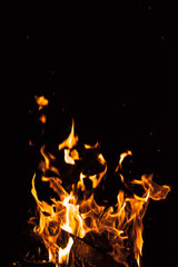 fire spark fire black background
