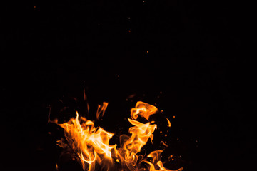 fire spark fire black background