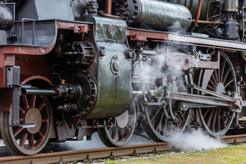 Dampflok Antrieb Details