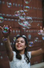 Young girl in the church