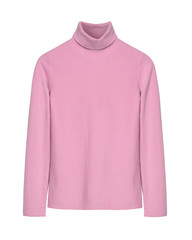 Pale pink glamour turtleneck jersey isolated