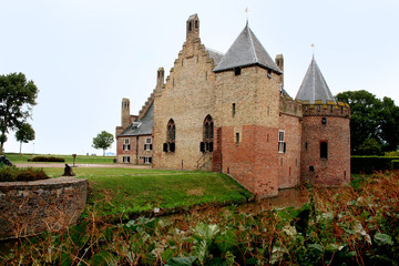 Fototapeta na wymiar Radboud Castle is a castle on the east bank of the harbour in Medemblik.