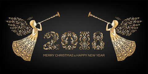 Ornamental numbers of year and angels