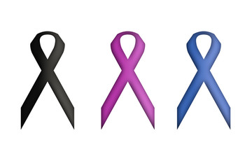 Lazos de luto y contra el cáncer de mama.