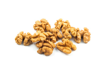 Walnuts isolated on white background