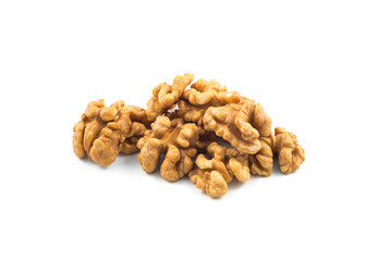 Walnuts isolated on white background