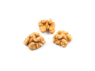 Walnuts isolated on white background