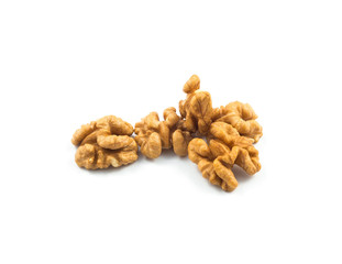 Walnuts isolated on white background