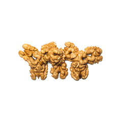 Walnuts isolated on white background