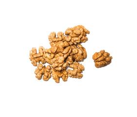 Walnuts isolated on white background