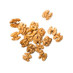 Walnuts isolated on white background