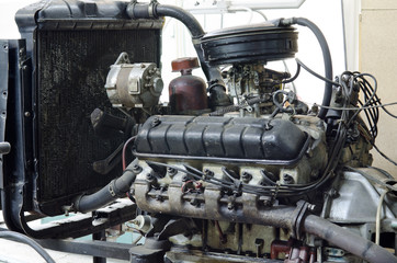 Fototapeta na wymiar outdated retro engine