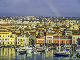 Rainbow over Catania, Sicily