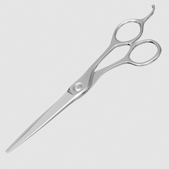 Fototapeta premium Barbers Scissors Isolated on a Light Background