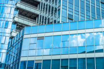 Obraz premium Close-Up of Modern Office Buildings in city of China