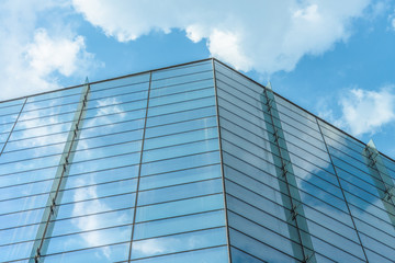 Fototapeta na wymiar Modern office building against blue sky