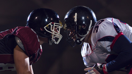 american football players are ready to start