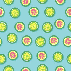 Citrus lemon seamless pattern vector background walpaper