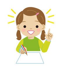 女の子　表情　分かった　上半身