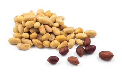 Peanuts isolated on white background