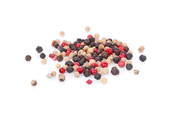 Mixed of peppers hot, red, black, white and green pepper