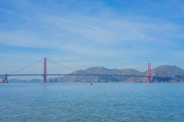 San Francisco Bay with the Golden Gate Bridge