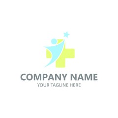 Medical logotype vector emblem healcare design illustration