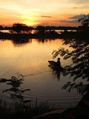 Fishing on the flooded Mekong (C)