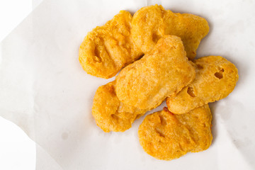 Fried crispy chicken nuggets