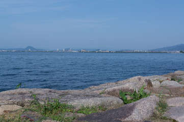 Fototapeta na wymiar The Bridge in Lake Biwa