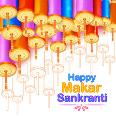 Happy Makar Sankranti holiday India festival background