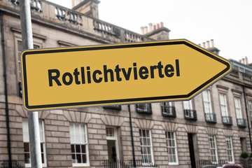 Obraz premium Schild 238 - Rotlichtviertel