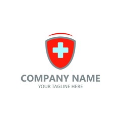 Medical logotype vector emblem healcare design illustration