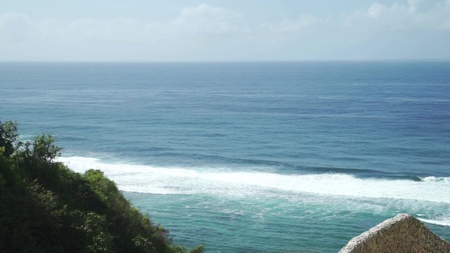 Panoramic sea view at summer sunny day at Indonesia Ungasan Clifftop Resort