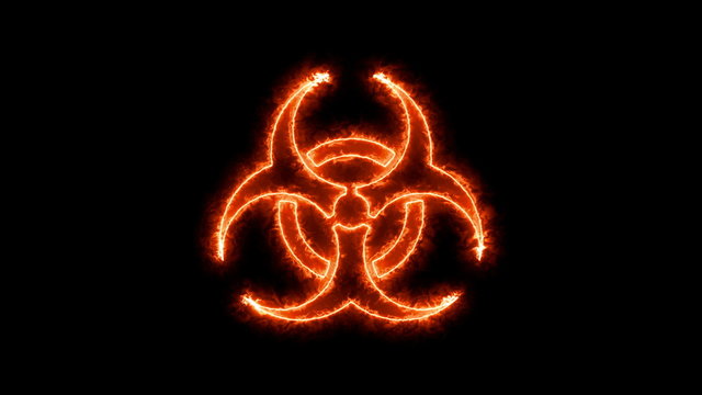 Abstract background with radioactive sign. 3d rendering