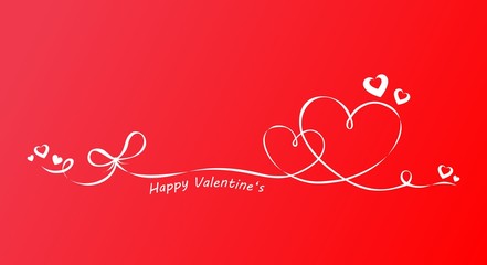 Valentinstag Schleifen mit Herzen 