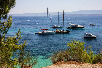 Fototapeta premium Croatia, seascape, Brac island, Adriatic sea, Dalmatia