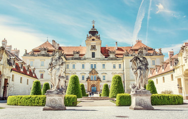 Valtice contains one of the most impressive baroque residences, yellow filter