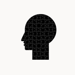 
Puzzle heads vector 